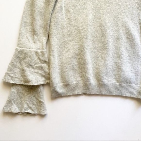 J.Crew Grey Bell Sleeve Crew Neck Sweater XS - Picture 6 of 11